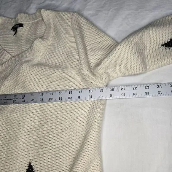 Roly Poly Open Cardigan Loose Knit Sweater Size S/M Ivory‎ Black Metallic - Picture 7 of 7